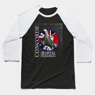 Concorde Supersonic British French Legendary Aircraft Baseball T-Shirt